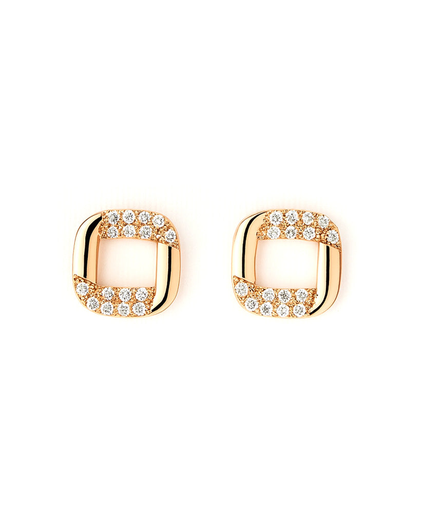 Elegant Emerald AD Stone Stud Earrings