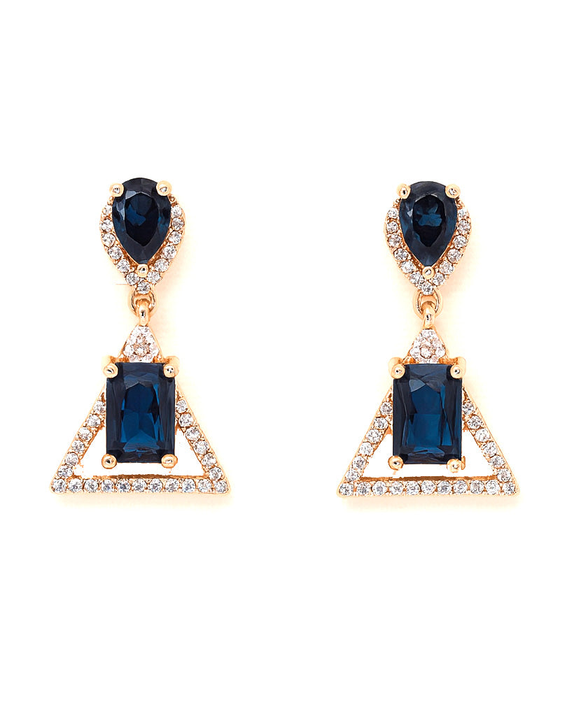 Elegant Diamond Look AD Stone Drop Earrings
