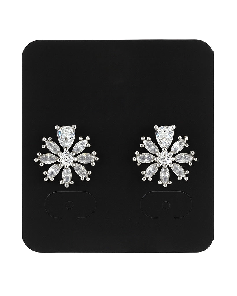 Floral Cluster AD Stone Earrings