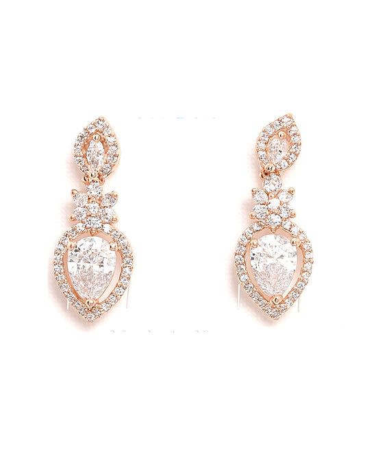 Elegant Diamond Look AD Stone Drop Earrings