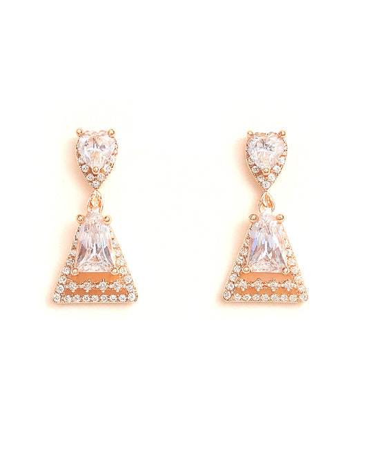 Elegant Diamond Look AD Stone Drop Earrings